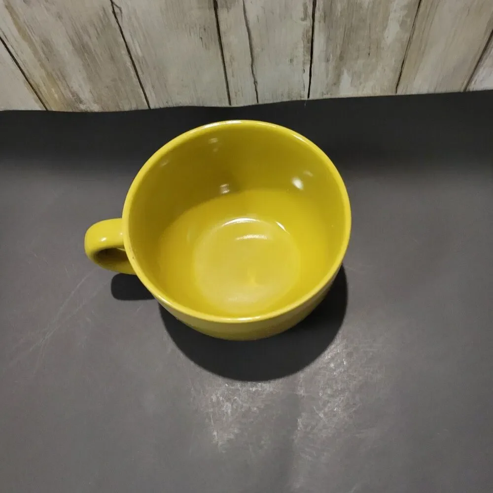 Pier 1 Large Stoneware Soup Mug Green 5